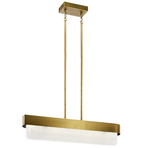 Serene LED Linear Chandelier in Natural Brass (12|44160NBRLED)