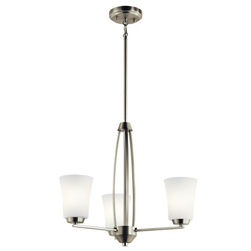 Tao Three Light Chandelier in Brushed Nickel (12|44050NI)