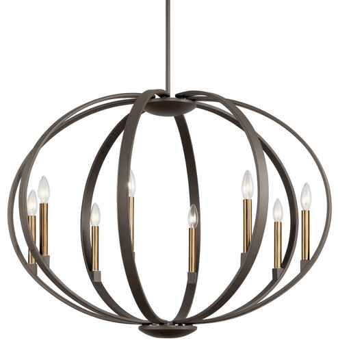 Elata Eight Light Pendant in Olde Bronze (12|43872OZ)