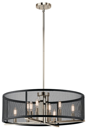 Titus Eight Light Chandelier in Polished Nickel (12|43715PN)