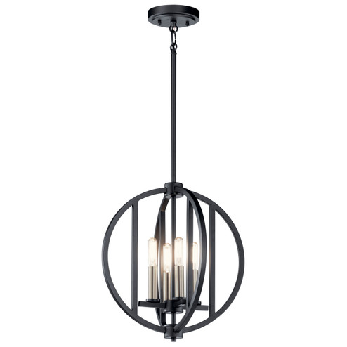 Samural Four Light Chandelier in Black (12|43642BK)