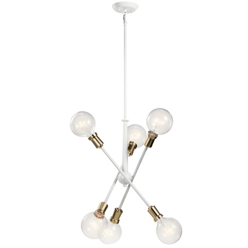 Armstrong Six Light Chandelier in White (12|43095WH)