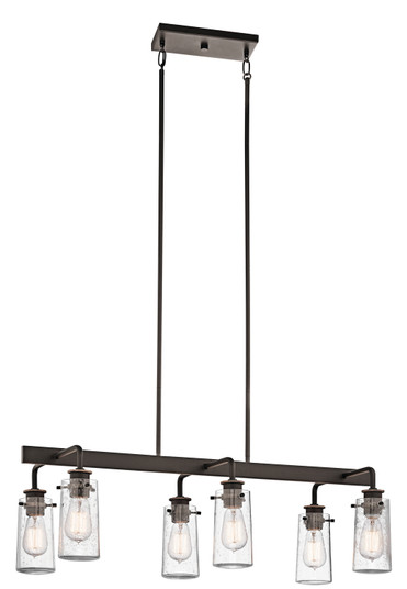 Braelyn Six Light Linear Chandelier in Olde Bronze (12|43059OZ)