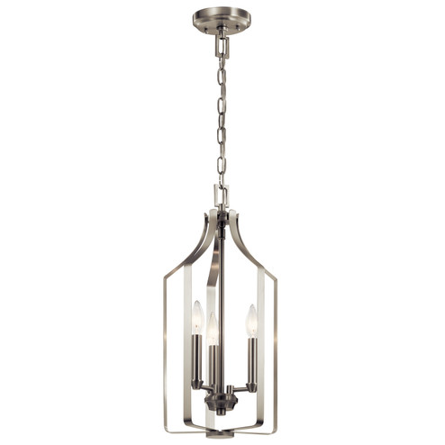 Morrigan Three Light Foyer Pendant in Brushed Nickel (12|42499NI)