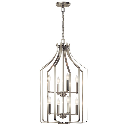 Morrigan Eight Light Foyer Chandelier in Brushed Nickel (12|42498NI)