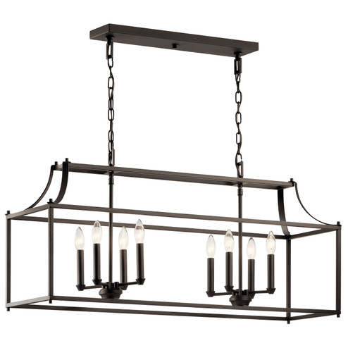 Morrigan Eight Light Linear Chandelier in Olde Bronze (12|42497OZ)