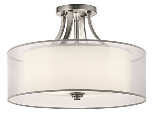 Lacey Four Light Semi Flush Mount in Antique Pewter (12|42387AP)