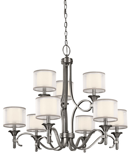 Lacey Nine Light Chandelier in Antique Pewter (12|42382AP)