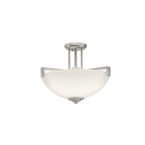 Eileen Three Light Pendant/Semi Flush in Brushed Nickel (12|3797NI)