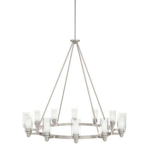 Circolo 12 Light Chandelier in Brushed Nickel (12|2347NI)