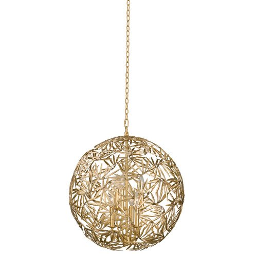 Jardin Six Light Pendant in Oxidized Gold Leaf (33|507651OL)