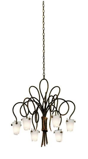 Tribecca Six Light Chandelier in Antique Copper (33|4308AC/FROST)