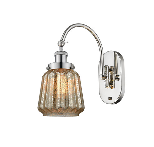 Franklin Restoration One Light Wall Sconce in Polished Nickel (405|918-1W-PN-G146)