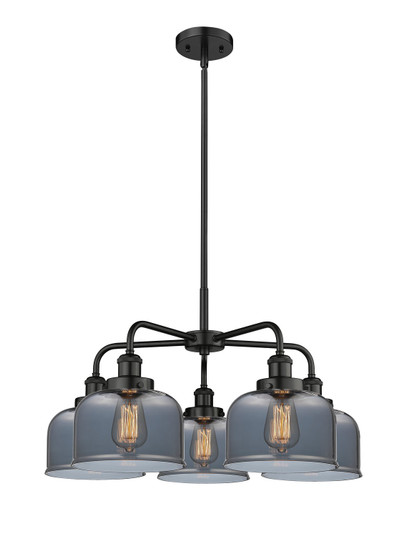 Ballston Urban Five Light Chandelier in Matte Black (405|916-5CR-BK-G73)