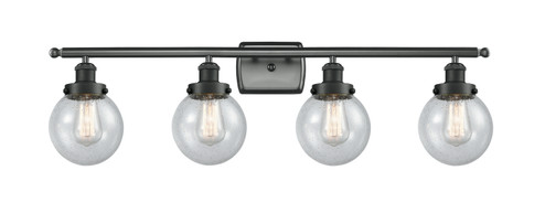 Ballston Urban LED Bath Vanity in Matte Black (405|916-4W-BK-G204-6-LED)