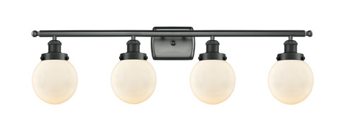 Ballston Urban Four Light Bath Vanity in Matte Black (405|916-4W-BK-G201-6)