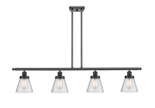 Ballston Urban Four Light Island Pendant in Matte Black (405|916-4I-BK-G64)
