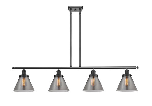 Ballston Urban Four Light Island Pendant in Matte Black (405|916-4I-BK-G43)