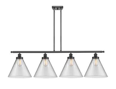 Ballston Urban Four Light Island Pendant in Matte Black (405|916-4I-BK-G42-L)