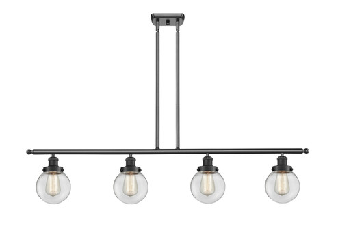 Ballston Urban LED Island Pendant in Matte Black (405|916-4I-BK-G202-6-LED)