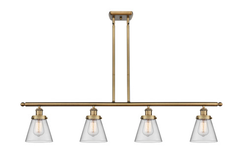 Ballston Urban Four Light Island Pendant in Brushed Brass (405|916-4I-BB-G62)