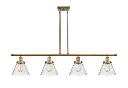 Ballston Urban Four Light Island Pendant in Brushed Brass (405|916-4I-BB-G44)