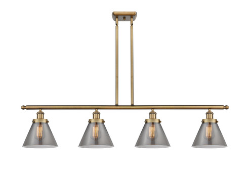 Ballston Urban Four Light Island Pendant in Brushed Brass (405|916-4I-BB-G43)