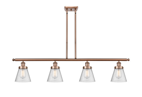 Ballston Urban Four Light Island Pendant in Antique Copper (405|916-4I-AC-G64)
