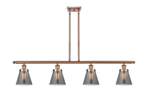 Ballston Urban Four Light Island Pendant in Antique Copper (405|916-4I-AC-G63)