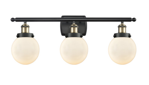 Ballston Urban LED Bath Vanity in Black Antique Brass (405|916-3W-BAB-G201-6-LED)