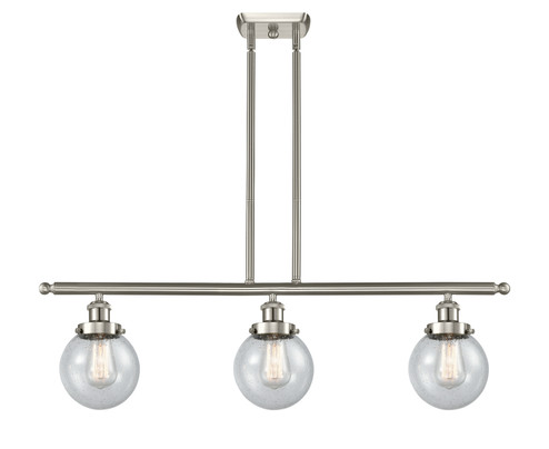 Ballston Urban LED Island Pendant in Brushed Satin Nickel (405|916-3I-SN-G204-6-LED)