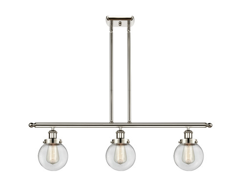 Ballston Urban Three Light Island Pendant in Polished Nickel (405|916-3I-PN-G202-6)
