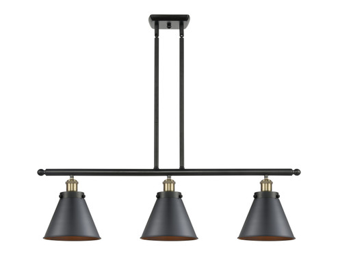 Ballston Urban Three Light Island Pendant in Black Antique Brass (405|916-3I-BAB-M13-BK)