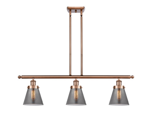 Ballston Urban Three Light Island Pendant in Antique Copper (405|916-3I-AC-G63)