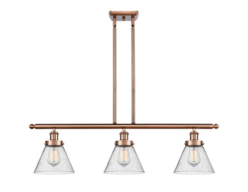 Ballston Urban Three Light Island Pendant in Antique Copper (405|916-3I-AC-G44)