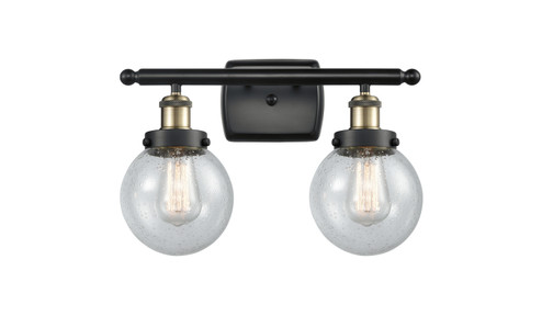 Ballston Urban LED Bath Vanity in Black Antique Brass (405|916-2W-BAB-G204-6-LED)