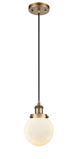 Ballston Urban One Light Mini Pendant in Brushed Brass (405|916-1P-BB-G201-6)