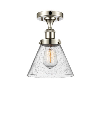 Ballston Urban One Light Semi-Flush Mount in Polished Nickel (405|916-1C-PN-G44)