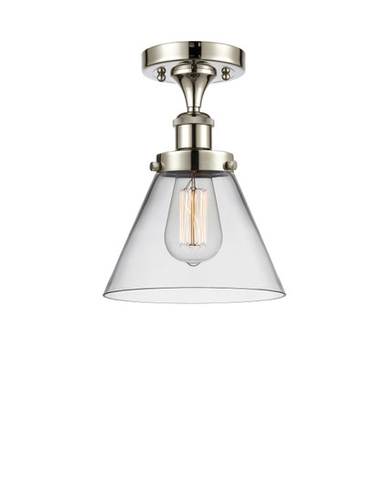 Ballston Urban One Light Semi-Flush Mount in Polished Nickel (405|916-1C-PN-G42)