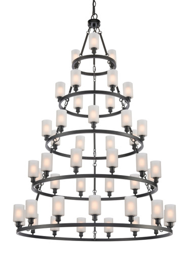 Ballston 45 Light Chandelier in Matte Black (405|8203456-BK-G801)
