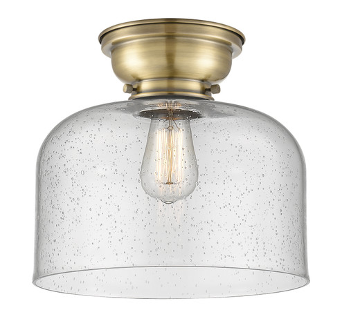 Franklin Restoration One Light Flush Mount in Antique Brass (405|623-1F-AB-G74-L)