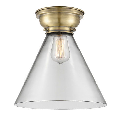 Franklin Restoration One Light Flush Mount in Antique Brass (405|623-1F-AB-G42-L)