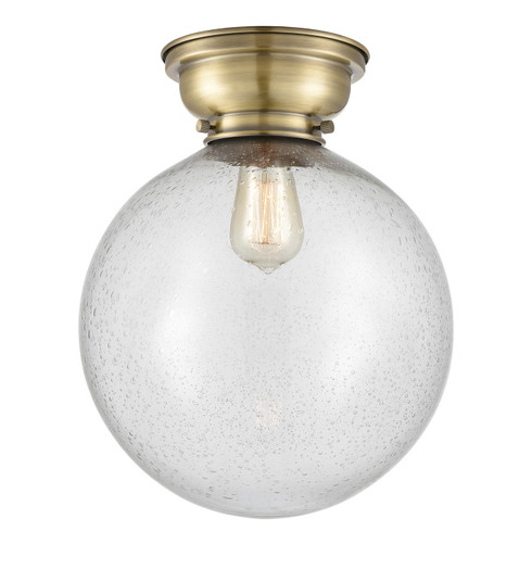 Franklin Restoration One Light Flush Mount in Antique Brass (405|623-1F-AB-G204-12)