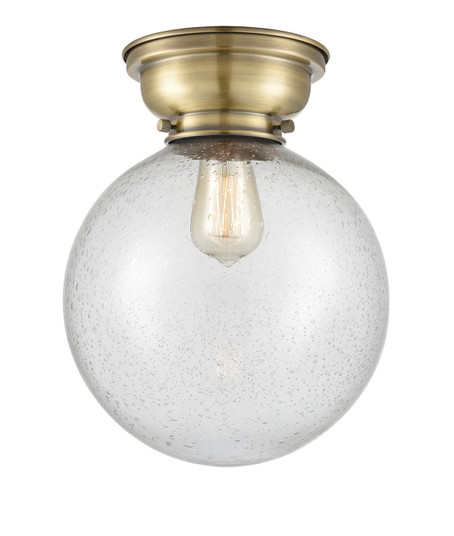 Franklin Restoration One Light Flush Mount in Antique Brass (405|623-1F-AB-G204-10)