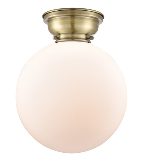 Franklin Restoration One Light Flush Mount in Antique Brass (405|623-1F-AB-G201-12)
