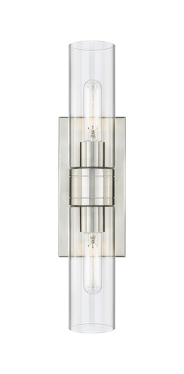 Downtown Urban Two Light Bath Vanity in Satin Nickel (405|617-2W-SN-G617-8CL)