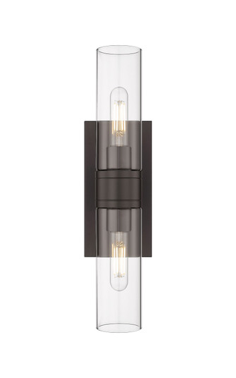 Downtown Urban Two Light Bath Vanity in Oil Rubbed Bronze (405|617-2W-OB-G617-8CL)