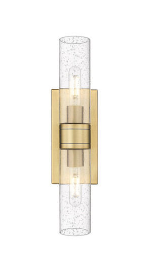 Downtown Urban Two Light Bath Vanity in Brushed Brass (405|617-2W-BB-G617-8SDY)