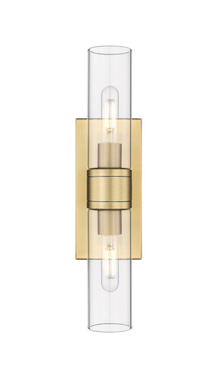 Downtown Urban Two Light Bath Vanity in Brushed Brass (405|617-2W-BB-G617-8CL)