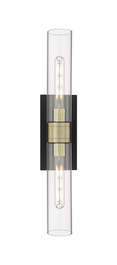 Downtown Urban Two Light Bath Vanity in Black Antique Brass (405|617-2W-BAB-G617-11CL)